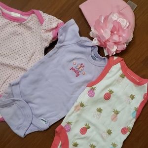 BUNDLE 0-3 month girls onesies